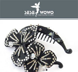 魅影流晶 彩紫水晶发梳插梳与发夹发卡，时尚韩饰促销全解析